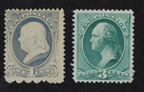 CKStamps: US Stamps Collection Scott#206 207 1c 3c Unused NG