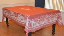 NWOT Williams Sonoma Red Table Cloth Size 70" X 108" The Night Before Christmas