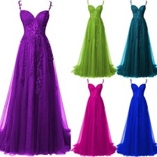 Damen Brautjungfernkleid Spitze a Linie forme...