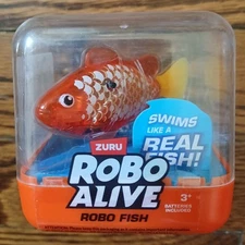 Zuru RoBo Alive FISH Orange Color Changing Toy Swims & Dives 6'