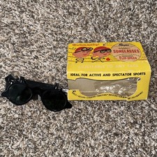 Rayex Baseball Sunglasses Professional Flip-Specs Vintage 60s Original Box*Rough