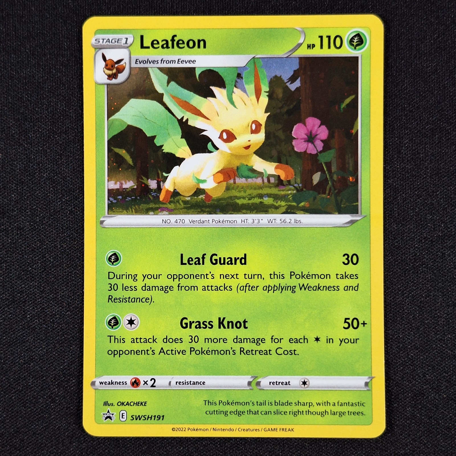 Pokemon TCG Sword and Shield Leafeon SWSH191 Black Star Promo Holo LP+