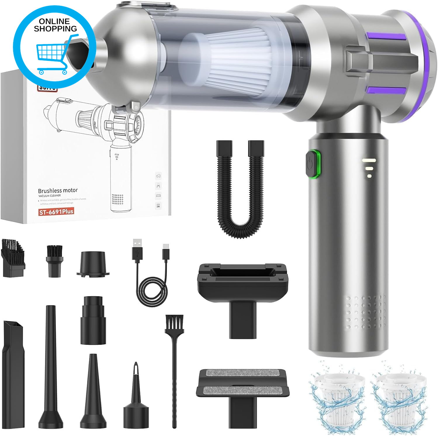 Handheld Vacuum Cleaner, Car Vacuum Cleaner, Car Hoover, Hand Held Vacuum Cordle