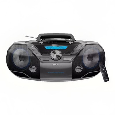  Portable CD Player Boombox, Bluetooth with Cassette Radio. USB. MP3  Philips