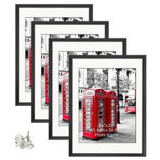 Black 18x24 Frame Matted to Display 16x20 Picture with Mat or 18 x 24 Poster ...