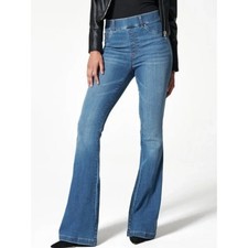 SPANX EveryWear Flare Jeans Med Full Length Pull On Stretch Denim 20456R