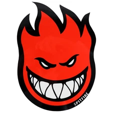 Spitfire Skateboard Wheels Sticker Fireball Bighead Red 4.5"