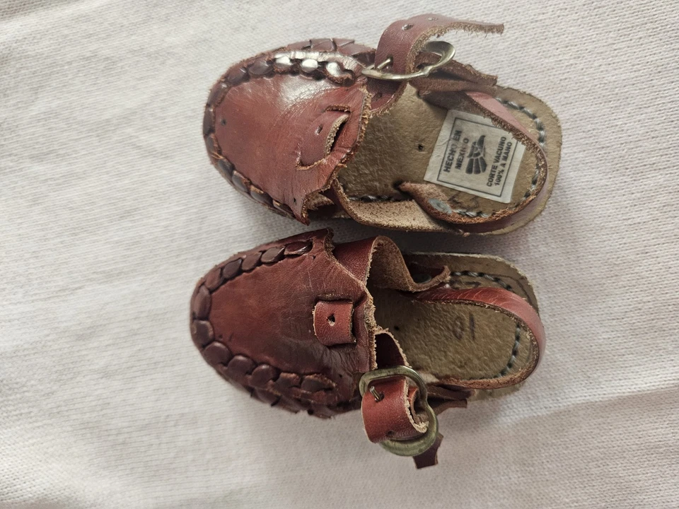 Детские сандалии ручной работы в Мексике размер 2 кожа - Изображение 3 из 4