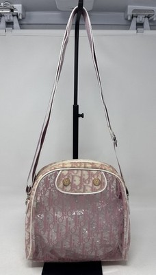 Christian Dior Vintage Trotter Clear PVC Crossbody Bag Pink | eBay