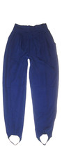 VtG 80s Cobalt Blue Counterparts Pleated Hi-Rise Stirrup Pants 6 Union Label