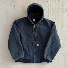 Carhartt J140 faded black hooded work wear jacket