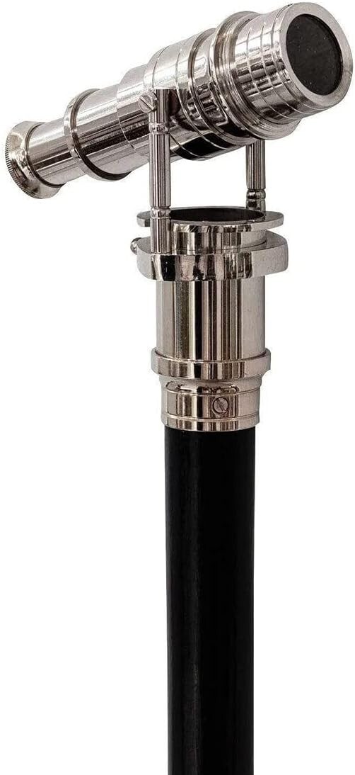 Vintage Solid Telescope Head Handle Victorian Woo… - image 1