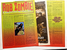 ROB ZOMBIE / A HAUNTING HE WILL GO... 3 PAGE MAGAZINE ARTICLE COMPLETE