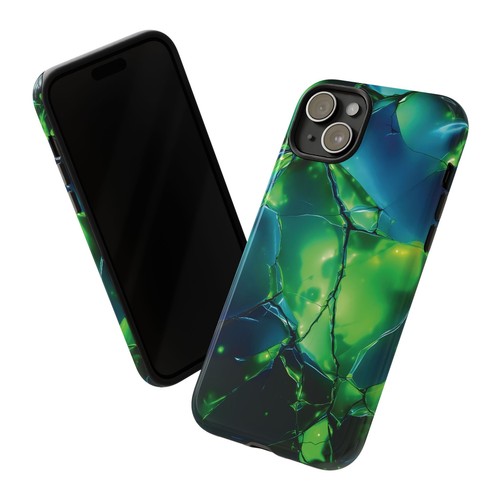 Emerald Green Glow, 3D Effect Phone Case - iPhone 16, 15, Samsung S25, S24, 23 - 第 29/106 張圖片