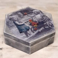 Vintage HolzkäStchen In Wabenform Holzbox Holzkiste Dekokiste Kiste Handarbeit H