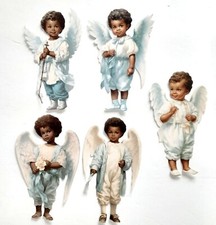3D UPick African American Boy Angels Scrapbook Card Embellishment 3817