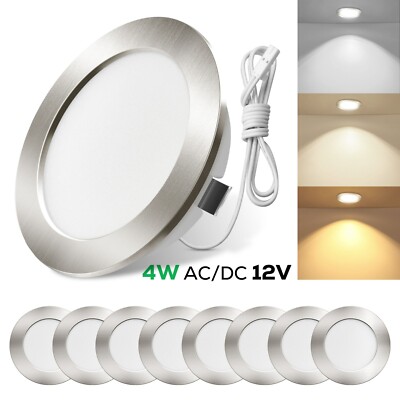 1-48X LED Einbaustrahler 12V AC/DC 3CCT Wohnmobil Flach Spot Van Wohnwagen 4W