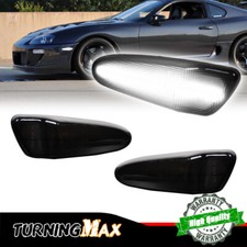 For 2000-2005 Toyota Celica Smoked Lens White Led Front Fender Side Marker Light