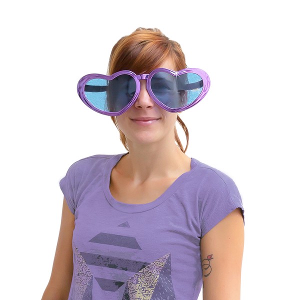 HerzföRmige ÜBergroßE Brille - Jumbo Party Brille Party Fasching Karneval-image