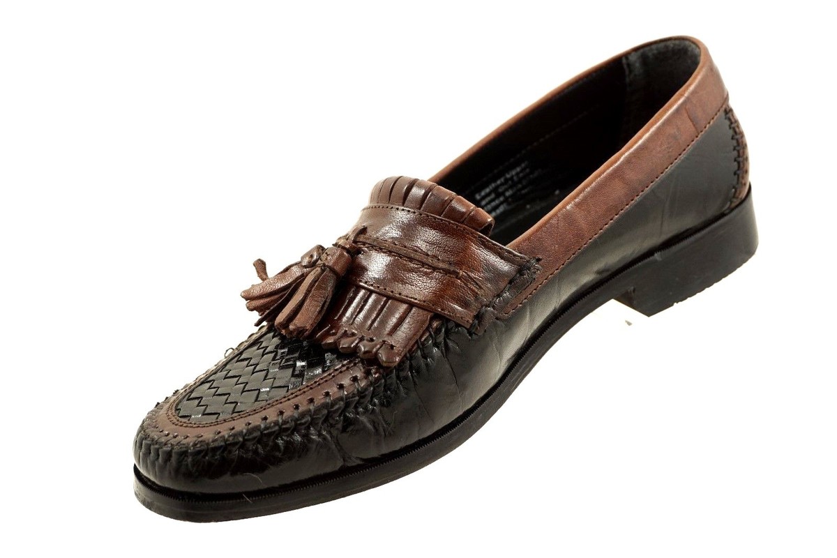 Nunn Bush Mohican Loafers Mens 9 M Brown Leather Kiltie Tassel Woven Shoes Tassel Loafers 9 Medium Nunn Bush Oxblood Kiltie Men main image 4
