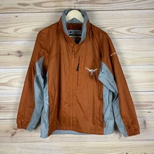 UT Longhorns Columbia Jacket Mens Small Packable Nylon Rain Windbreaker Full Zip