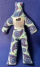 Dammit Doll 12” Plush Stress Reliever Fabric Novelty Gift Green Purple Paisley