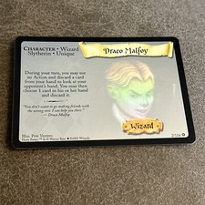 Draco Malfoy Holo Foil 2/116 Harry Potter TCG Base Set WOTC, Near Mint, Vintage