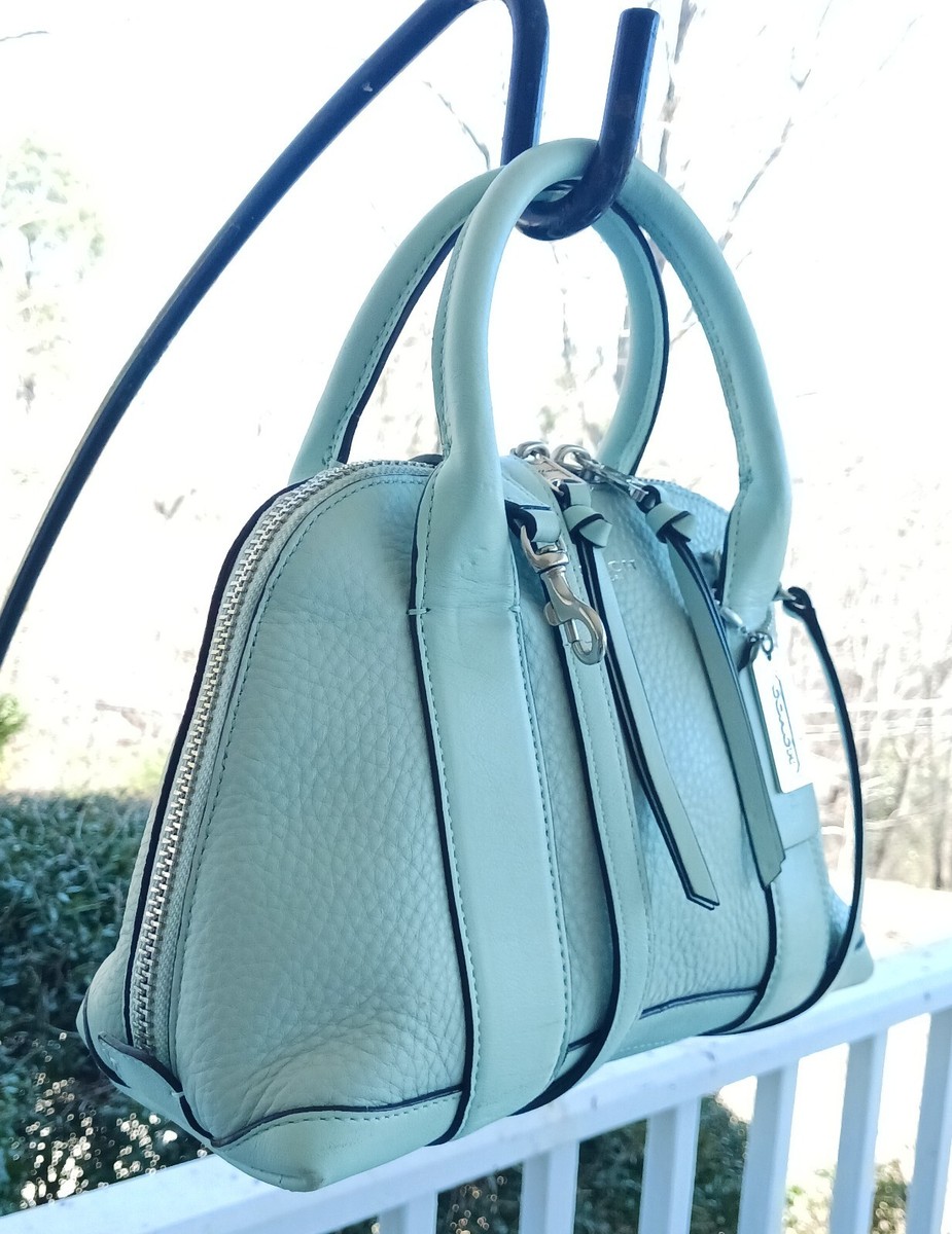 Coach SMALL 30143 Bleecker Preston Sky Blue Buffalo Pebbled