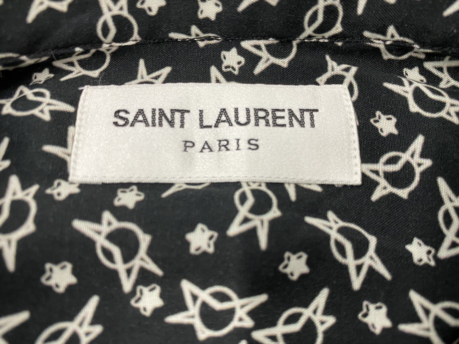 Camicia Saint Laurent Costellazione Nera $900 Taglia XL Made in Italy