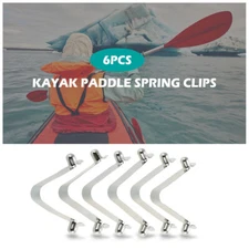 6pcs Kayak Paddle Spring Clips Tent  Clips Push Button Spring Snap Clip U4R9