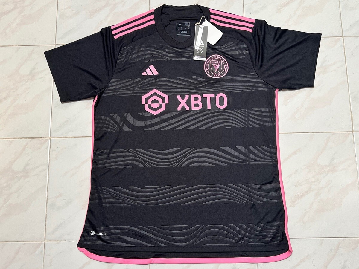 Men XL Adidas Inter Miami 2023/24 Black Away Jersey Messi JE9704