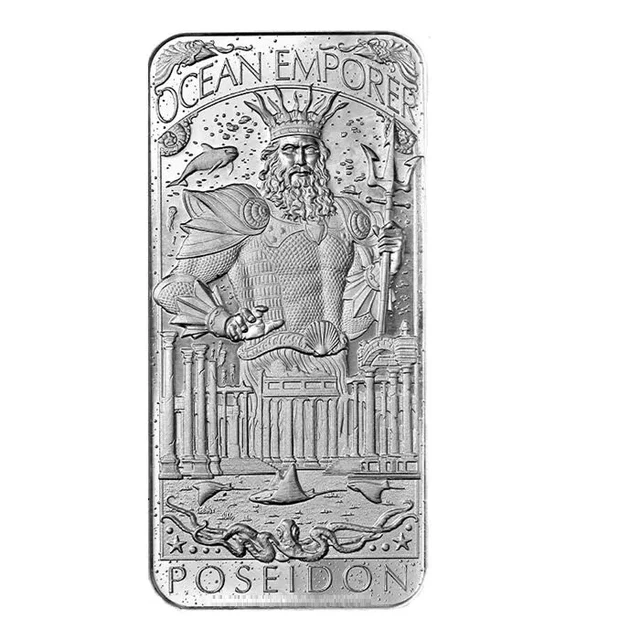 Ebay Live 25.1  - 1 oz Silver Lost City of Atlantis & Poseidon Ocean Emporer Bar