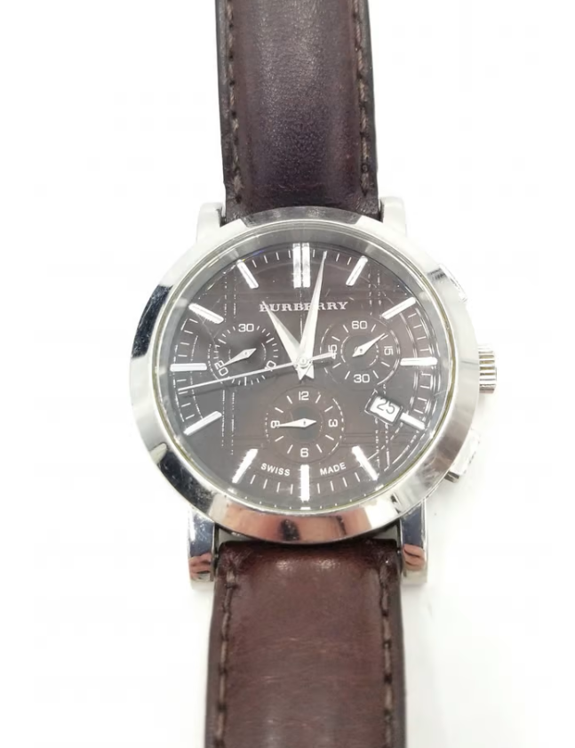 Burberry Men's BU1383 Chronograph Black Dial Calendar With