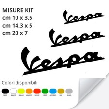 Kit ADESIVO VESPA PIAGGIO  CASCO, MOTO,  LOGO, COLORI VARI