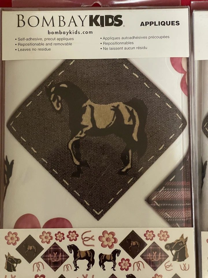 Apliques de pared para dormitorio Bombay KIDS occidental/caballo/floral 2 juegos de papel tapiz Foto 2 de 4