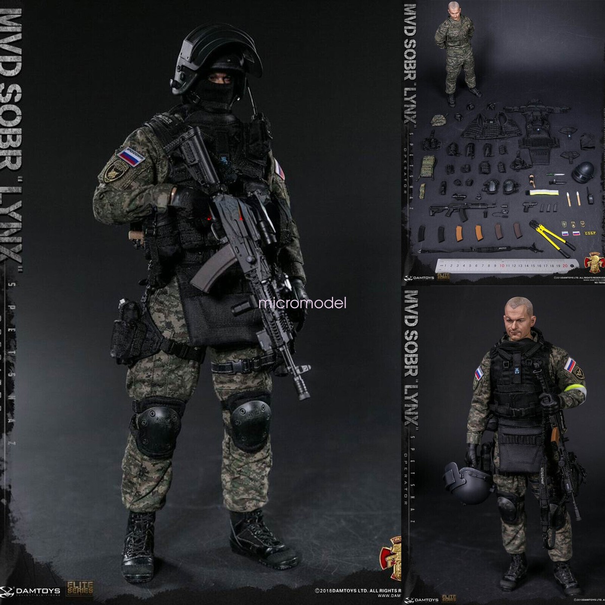 DAMTOYS DAM78058 RUSSIAN SPETSNAZ MVD - SOBR LYNX 1/6 Action