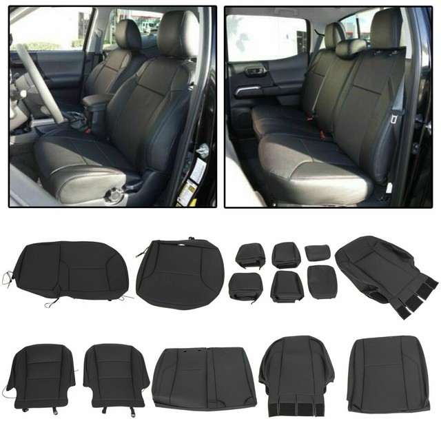 Black Front Rear Seat Covers for 2016-2020 Toyota Tacoma ...