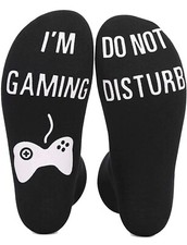 Socks - Do Not Disturb I'M Gaming, Gaming Sock Funny Novelty Gag Gift 7" Length