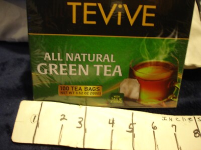 GREEN TEA bags 100 ct  expires 04-2027 Tevive Green tea bags