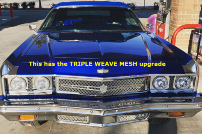1973 Chevy Caprice Impala Chrome Grill Triple Weave Mesh Grille