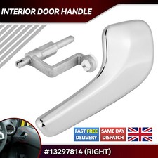FOR VAUXHALL CORSA D RIGHT CHROME INTERIOR DOOR HANDLE + CONNECTING ROD 13297814