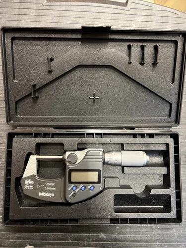 Mitutoyo 293-344 Digimatic Micrometer, 0-1"/0-25mm Range, .00005"/0.001mm