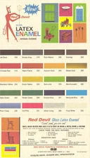 Rare Vintage Red Devil Store Display with Paint Color Chips circa early 1970s