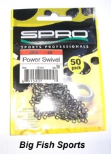 SPRO POWER SWIVELS- 50 PACK- PICK YOUR SIZE! FREE USA SHIPPING!