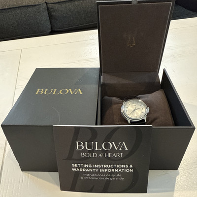 Bulova Bold At Heart Stainless Steel Water Resistant Black 