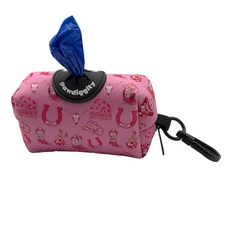 Dog Waste Bag Holder - Cowgirl Collection, 1 free roll