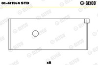 1X Glyco 01-4119/4 STD Pleuellager FüR Suzuki Subaru GEO Santana Holden