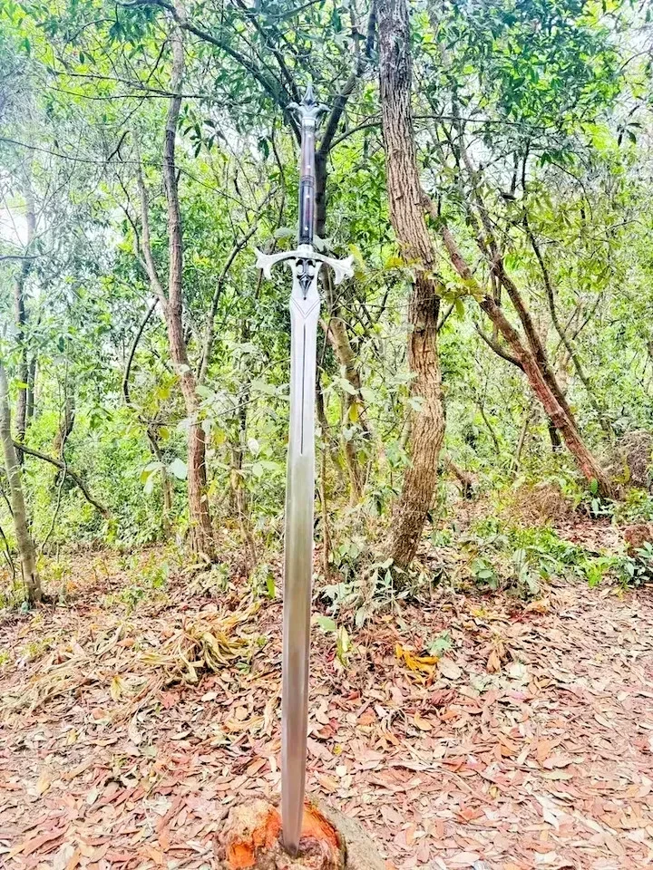 Меч викингов ручной ковки из высокоуглеродистой стали средневековый охотничий меч с ножнами - Изображение 3 из 4