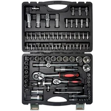 ANXTECH 95pcs Socket Wrench Set 1/2" 1/4" Ratchet Wrenches Mechanics Tools Case