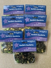 7 Packs Happy New Year Foil Confetti Table Scatter Black Gold Green NYE Decorate